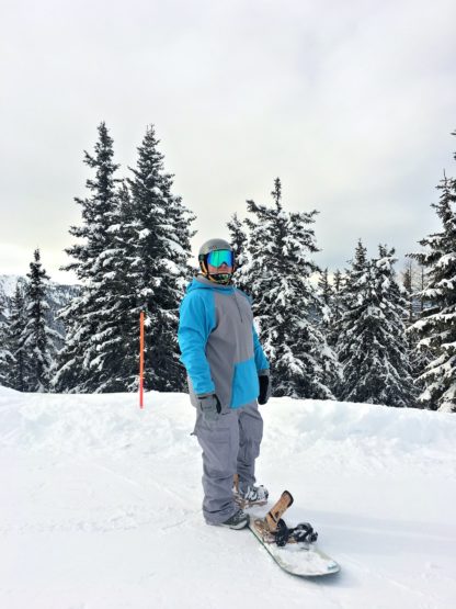 IceSkull Ezy Rider Snowboard Softshell Technical Hoodie Grey & Sky Blue
