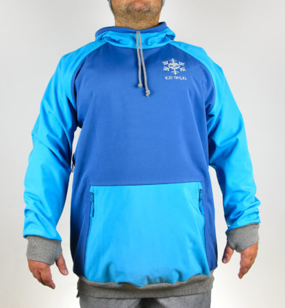 IceSkull Ezy Rider Snowboard Softshell Technical Hoodie Blue & Sky Blue