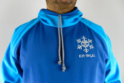 IceSkull Ezy Rider Snowboard Softshell Technical Hoodie Blue & Sky Blue Logo