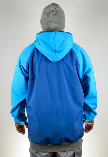 IceSkull Ezy Rider Snowboard Softshell Technical Hoodie Blue & Sky Blue Back