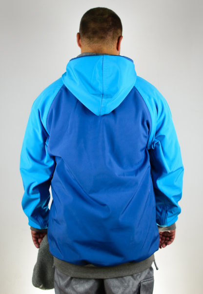 IceSkull Ezy Rider Snowboard Softshell Technical Hoodie Blue & Sky Blue Back