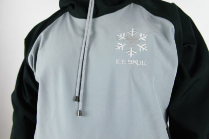 IceSkull Ezy Rider Snowboard Softshell Technical Hoodie Gray & Black Logo
