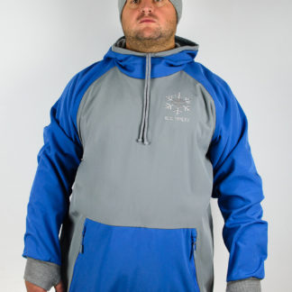 IceSkull Ezy Rider Snowboard Softshell Technical Hoodie Gray & Blue