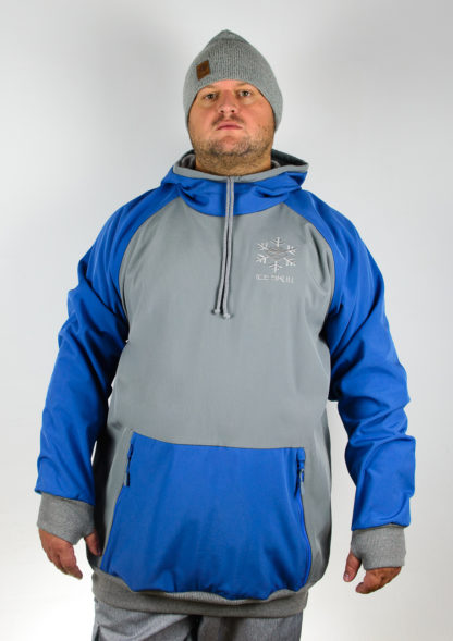 IceSkull Ezy Rider Snowboard Softshell Technical Hoodie Gray & Blue