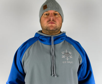 IceSkull Ezy Rider Snowboard Softshell Technical Hoodie Gray & Blue