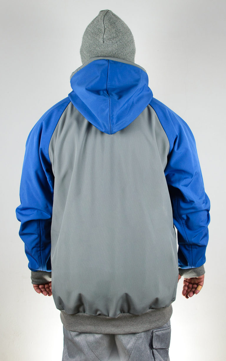 IceSkull Ezy Rider Snowboard Softshell Technical Hoodie Gray & Blue