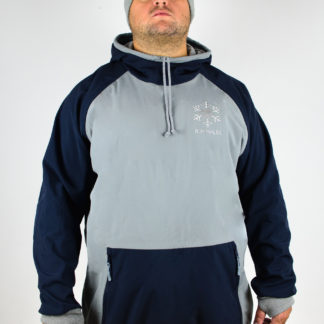 IceSkull Ezy Rider Snowboard Softshell Technical Hoodie Gray & Navy Blue