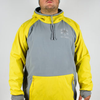 IceSkull Ezy Rider Snowboard Softshell Technical Hoodie Gray & Yellow