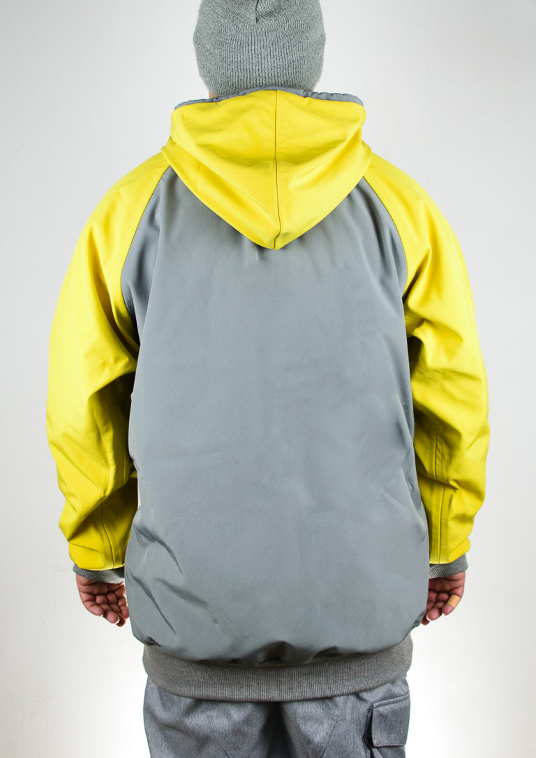 IceSkull Ezy Rider Snowboard Softshell Technical Hoodie Gray & Yellow