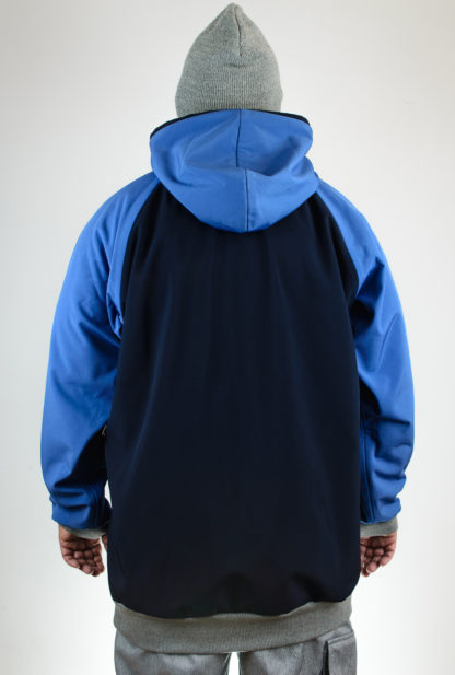 IceSkull Ezy Rider Snowboard Softshell Technical Hoodie Navy & Blue Back